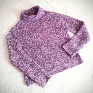 Purple Turtleneck Sweater